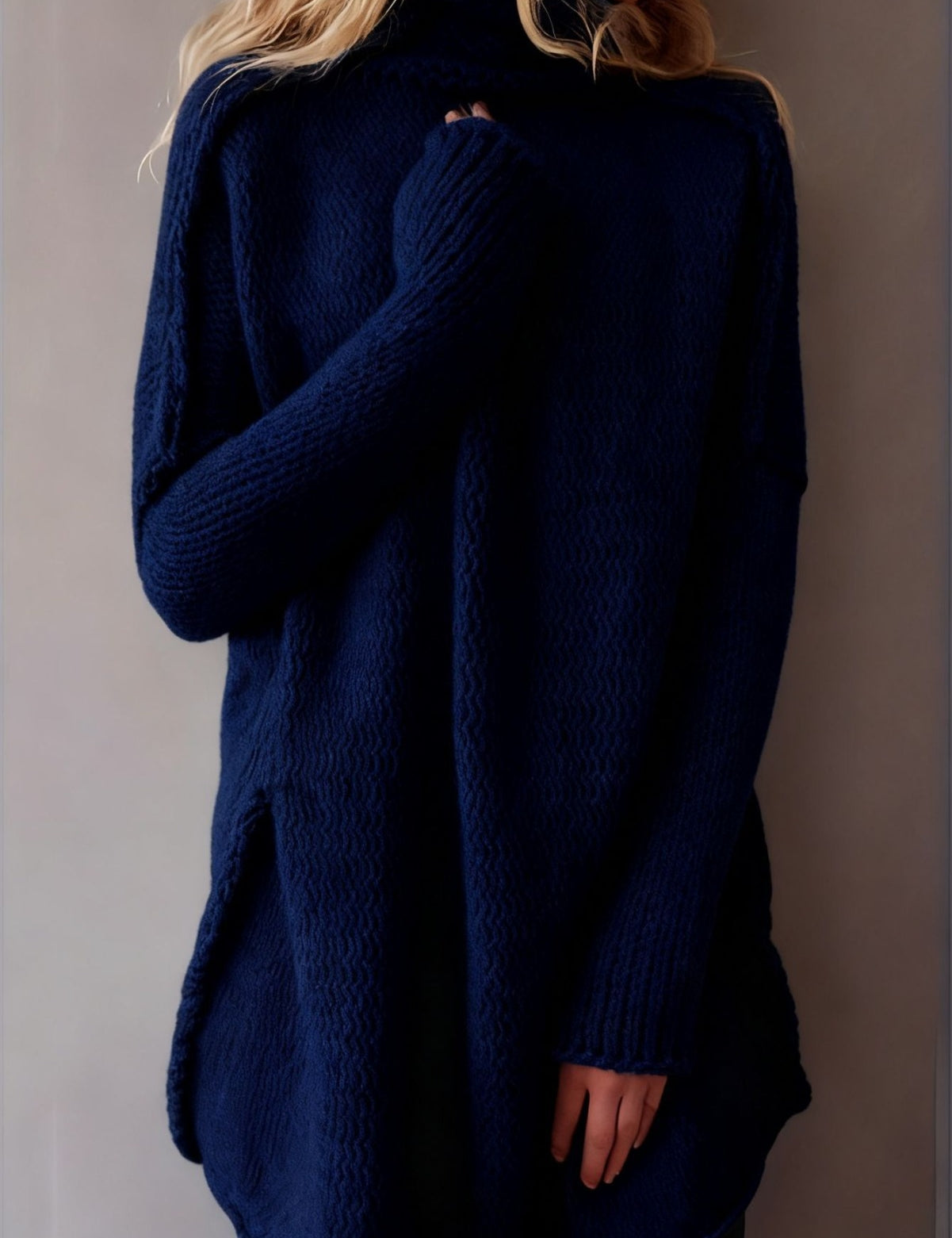 Kalina | Sweter tunikowy z golfem i luźnym krojem