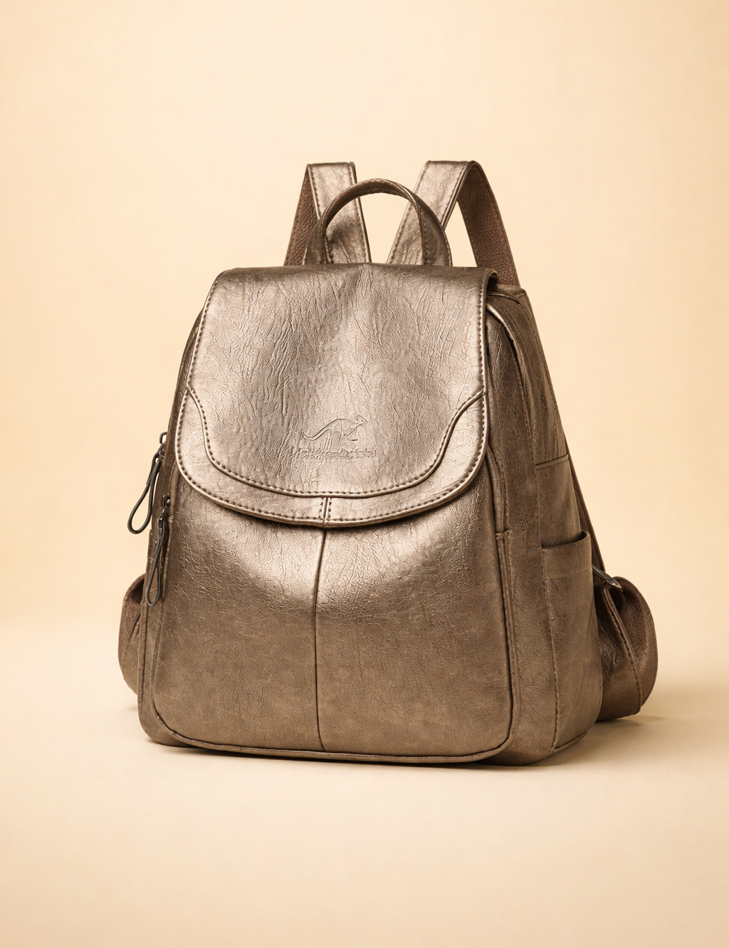 Stylowy plecak antykradzieżowy dla kobiet. Wszechstronny design. Wytrzymały materiał.