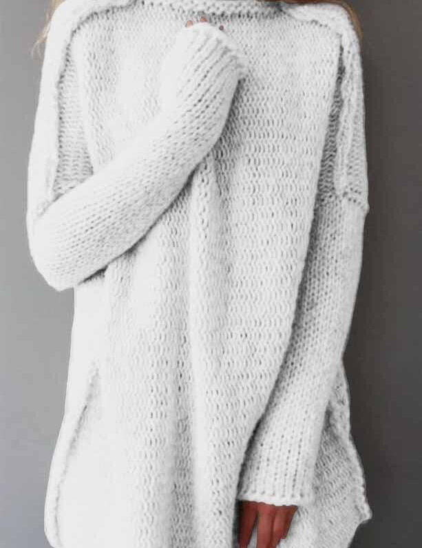 Kalina | Sweter tunikowy z golfem i luźnym krojem