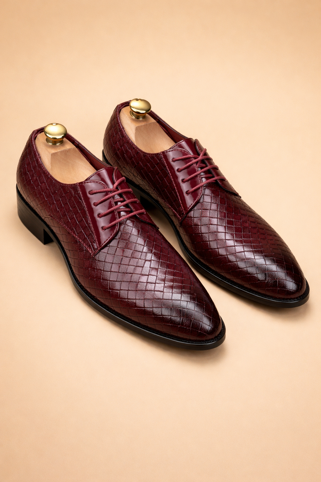 Tobiasz | Męskie eleganckie plecione buty wizytowe