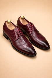 Tobiasz | Męskie eleganckie plecione buty wizytowe