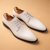 Tobiasz | Męskie eleganckie plecione buty wizytowe