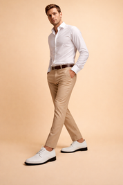 Tobiasz | Męskie eleganckie plecione buty wizytowe