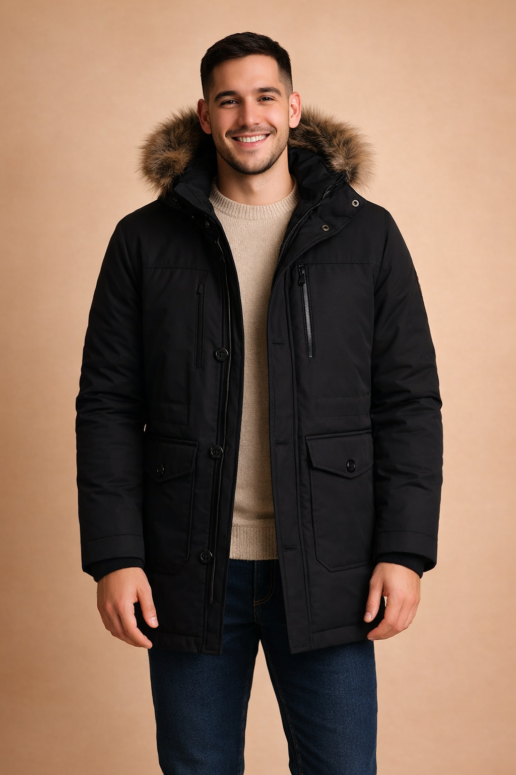 Eldric | Zimowa Parka z Kapturem