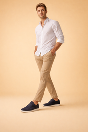 Augustyn | Nowoczesne smart-casualowe męskie buty sznurowane