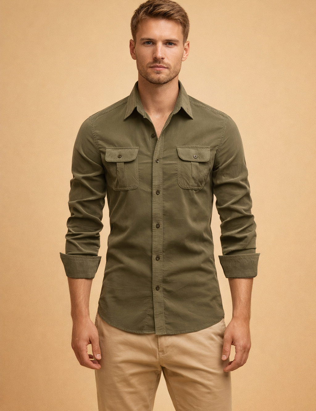 Jhon | Męski strukturalny top z kieszeniami