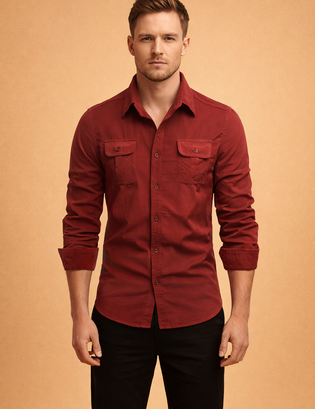 Jhon | Męski strukturalny top z kieszeniami