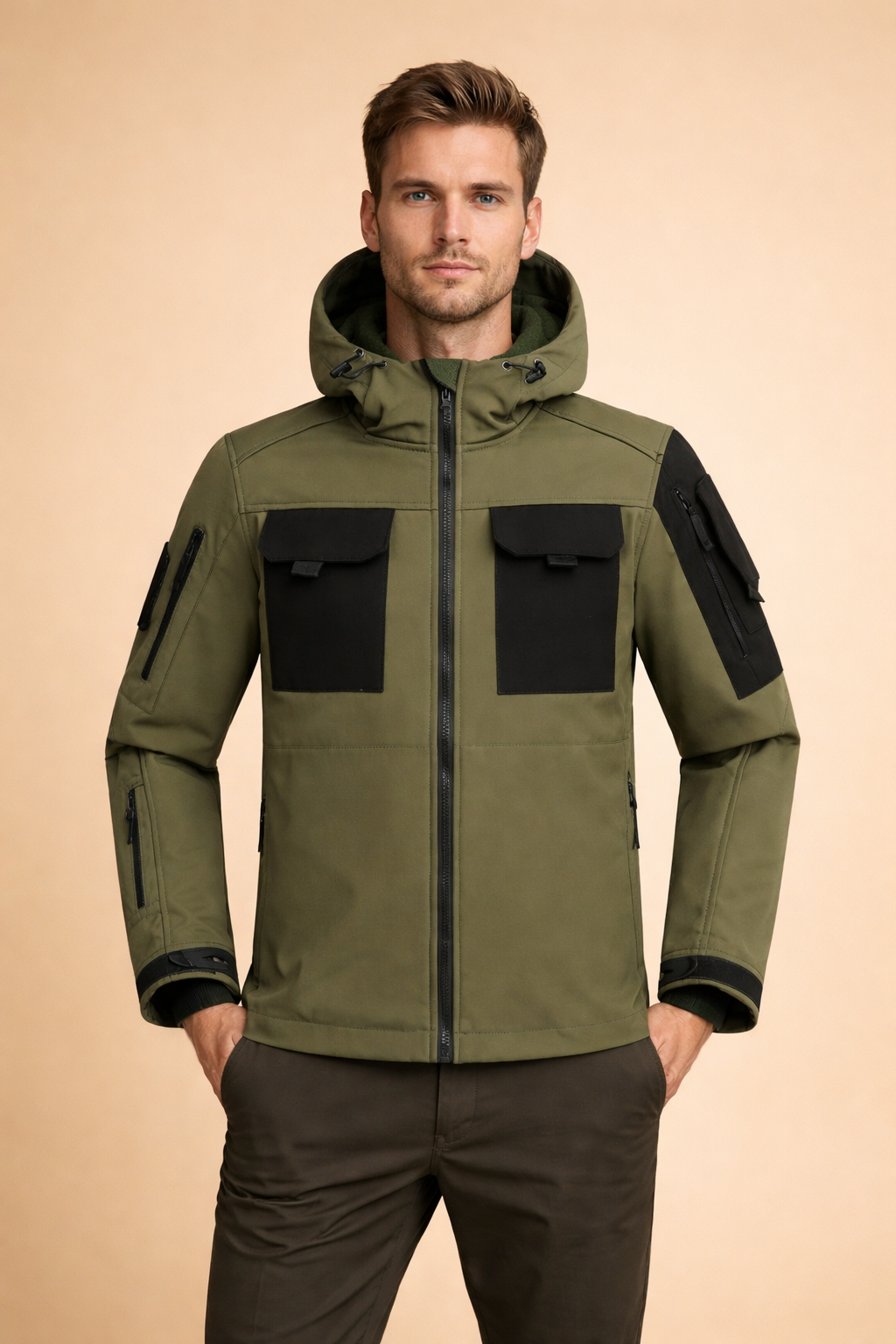 Robert | Męska Kurtka Softshell z Kapturem