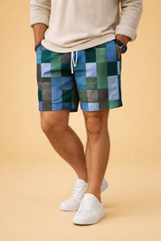 Dariusz | Męskie Letnie Spodenki Patchwork
