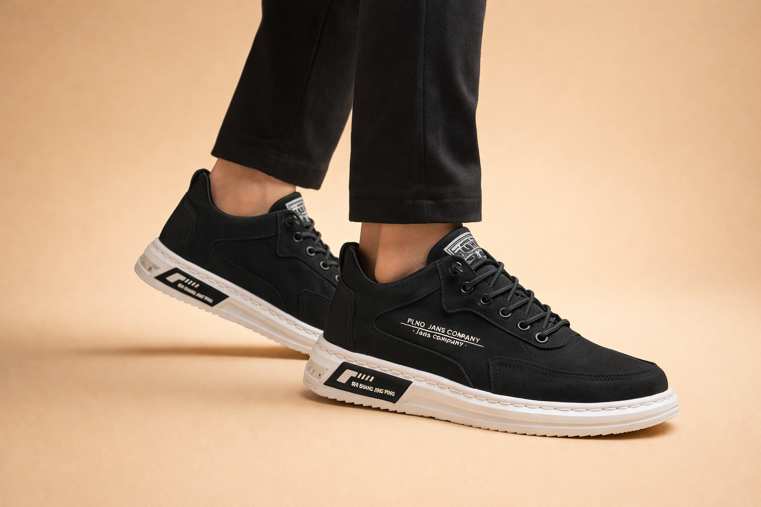 Julian | Męskie miejskie sneakersy casual sznurowane
