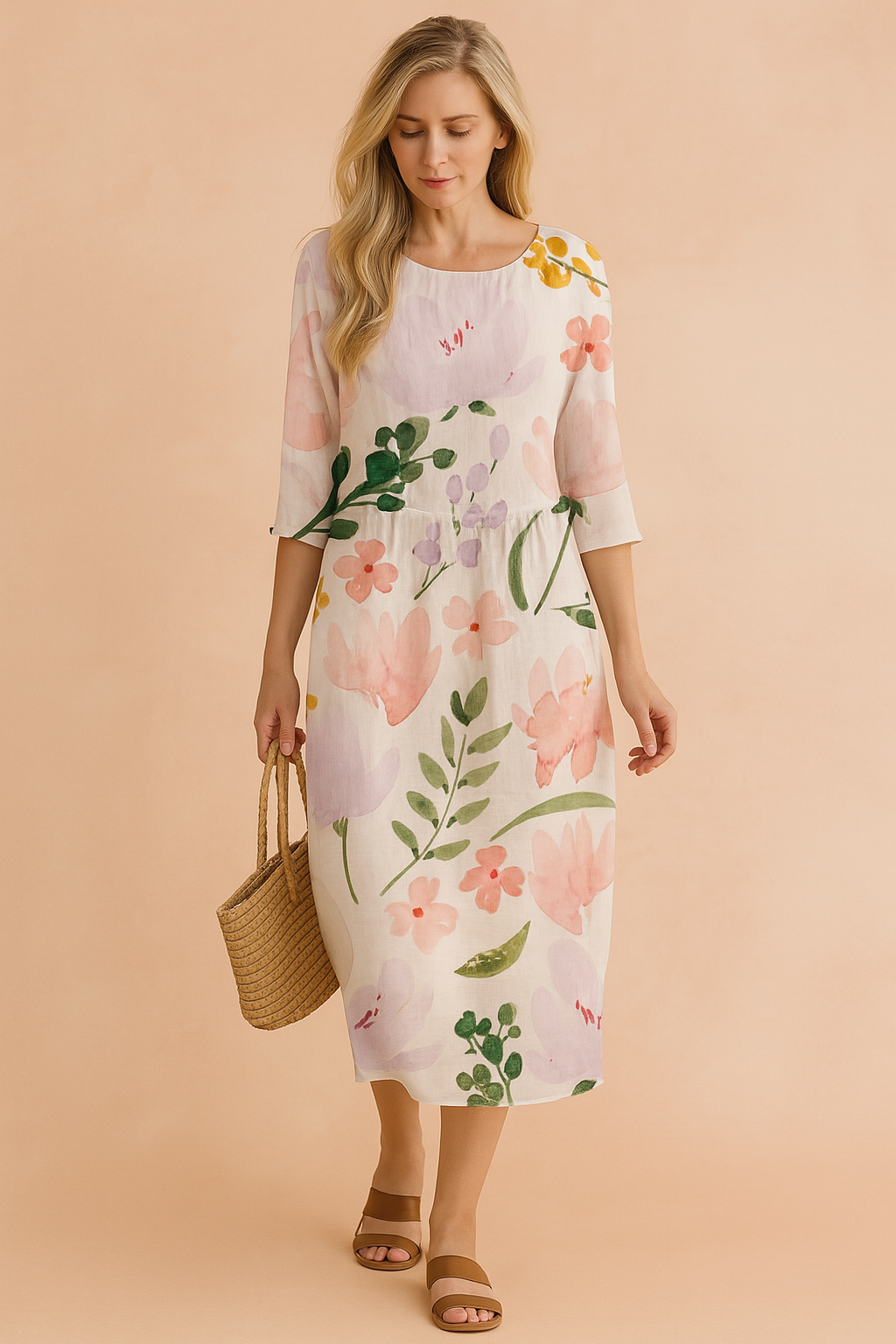 Paloma – Sukienka w delikatny kwiatowy wzór, lekka, kobieca i elegancka na każdą okazję.