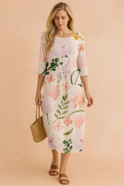 Paloma – Sukienka w delikatny kwiatowy wzór, lekka, kobieca i elegancka na każdą okazję.