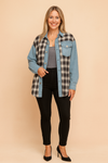 Kratkowany Denim / S