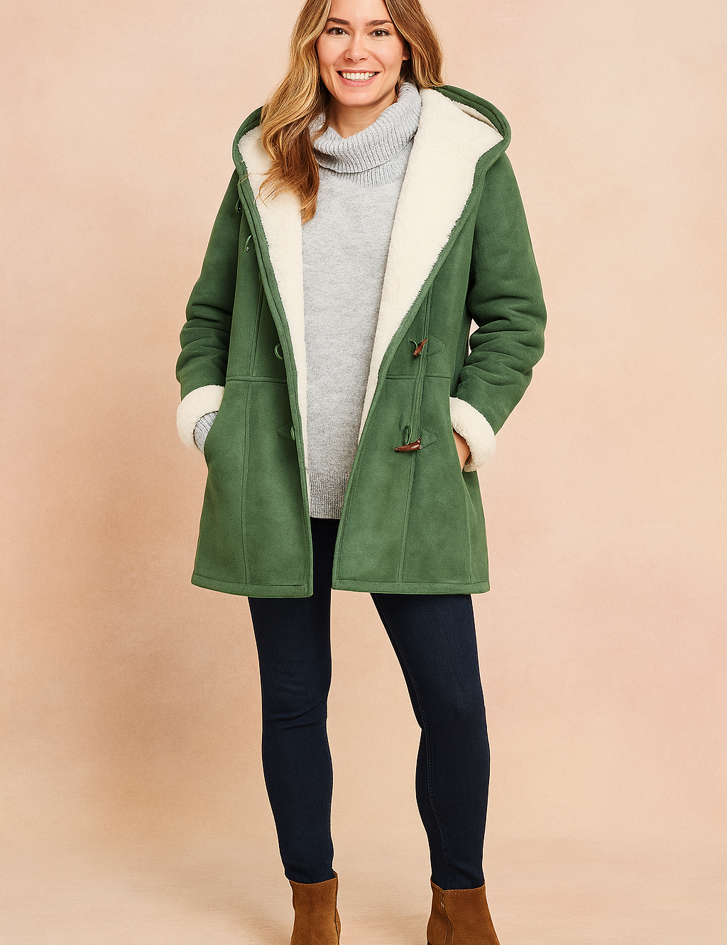 posed-fullbody-studio-shot-green-toggle-coat-outfit