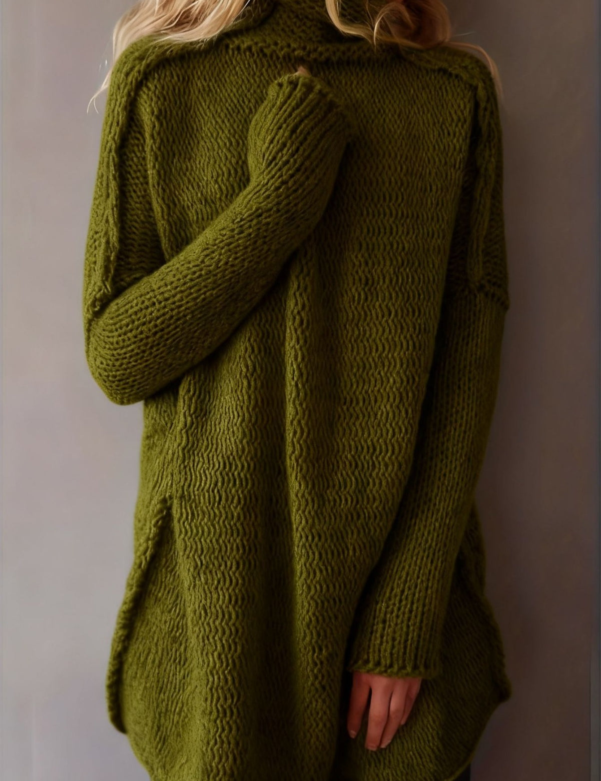 Kalina | Sweter tunikowy z golfem i luźnym krojem