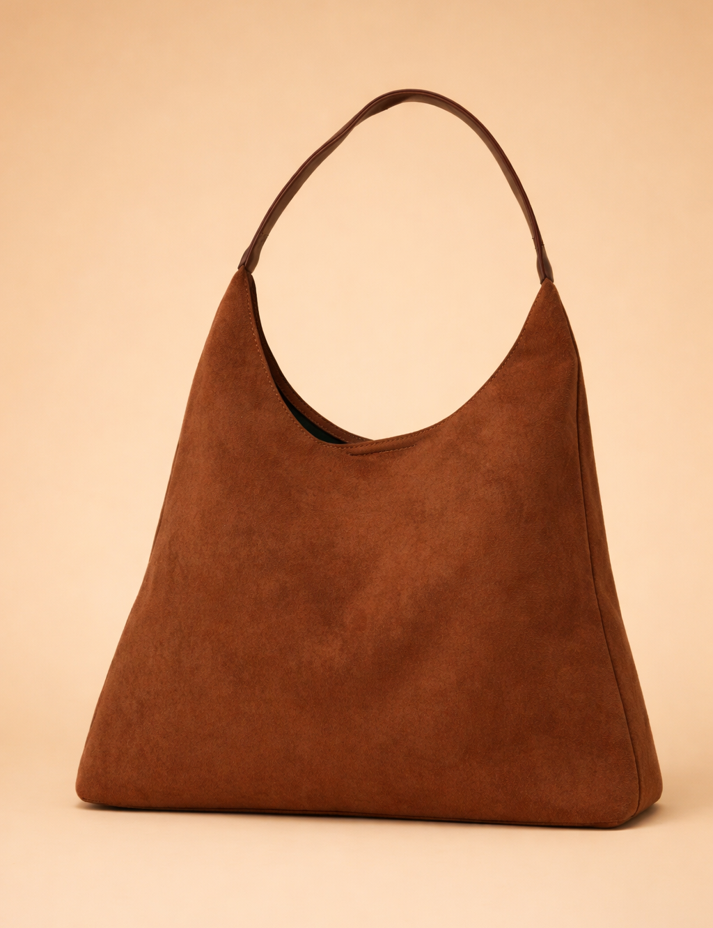 Elegancka damska torba ze skóry naturalnej, uniwersalna, zamszowa