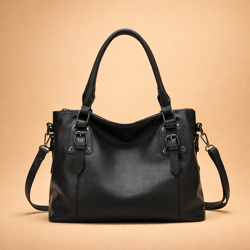 Elegancka damska torba na ramię z wytrzymałej, naturalnej skóry