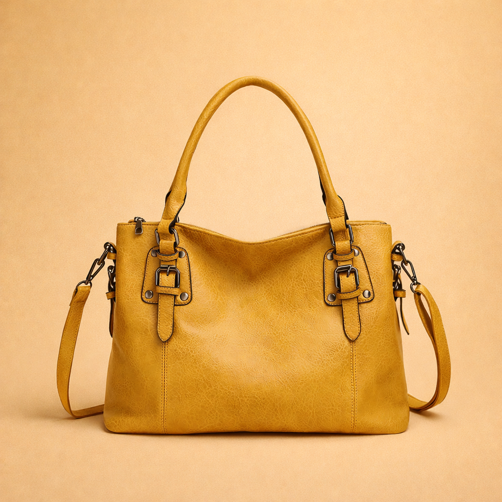 Elegancka damska torba na ramię z wytrzymałej, naturalnej skóry