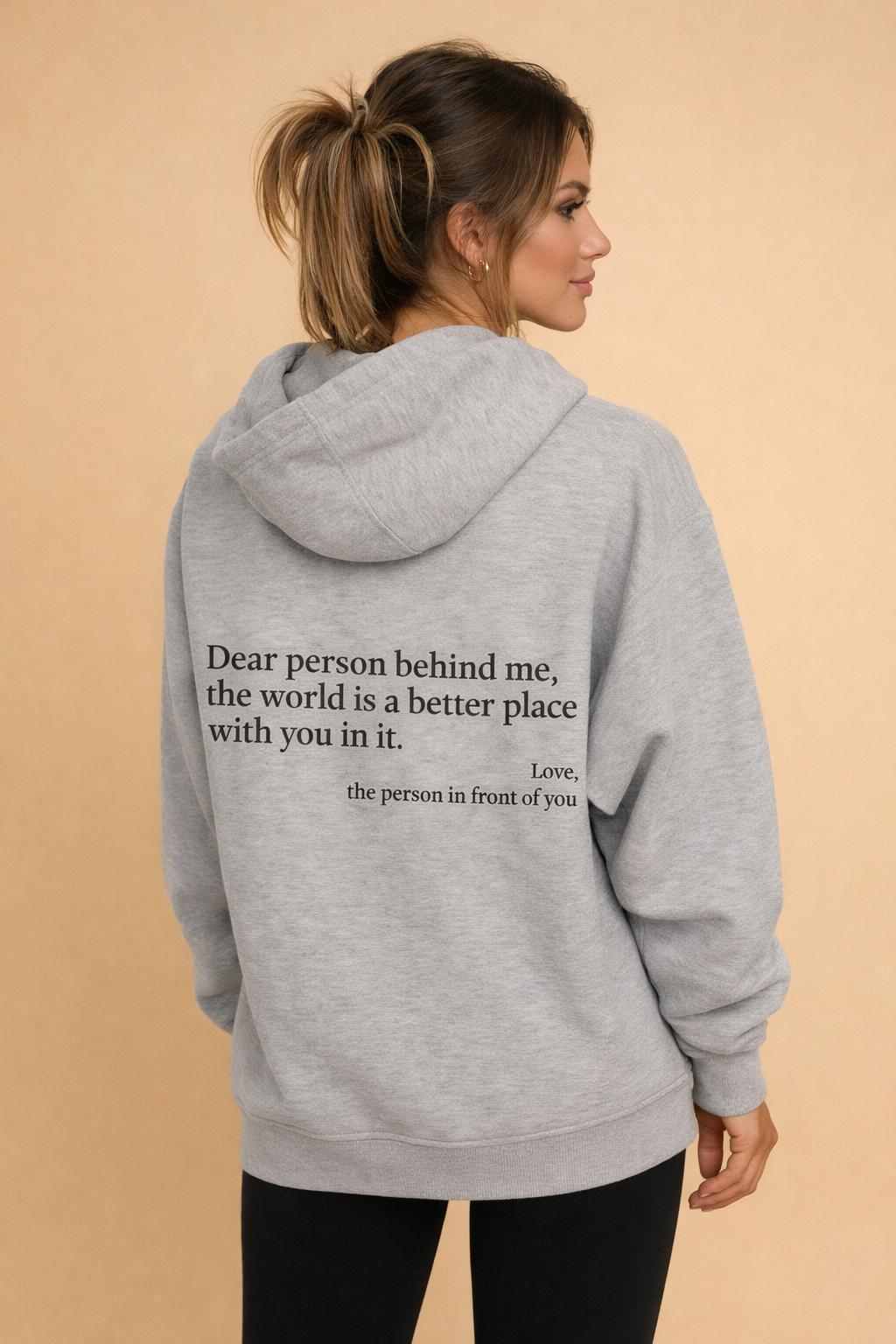 Ciepła bluza z kapturem unisex z nadrukiem | Długi rękaw