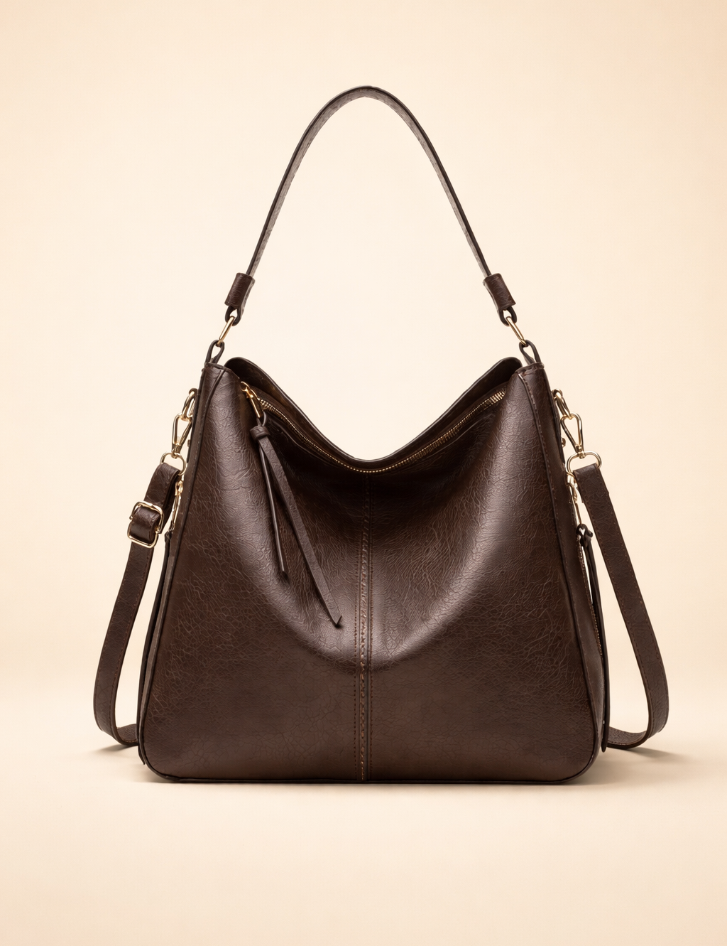 Elegancka duża torba damska, praktyczny design, wytrzymały materiał