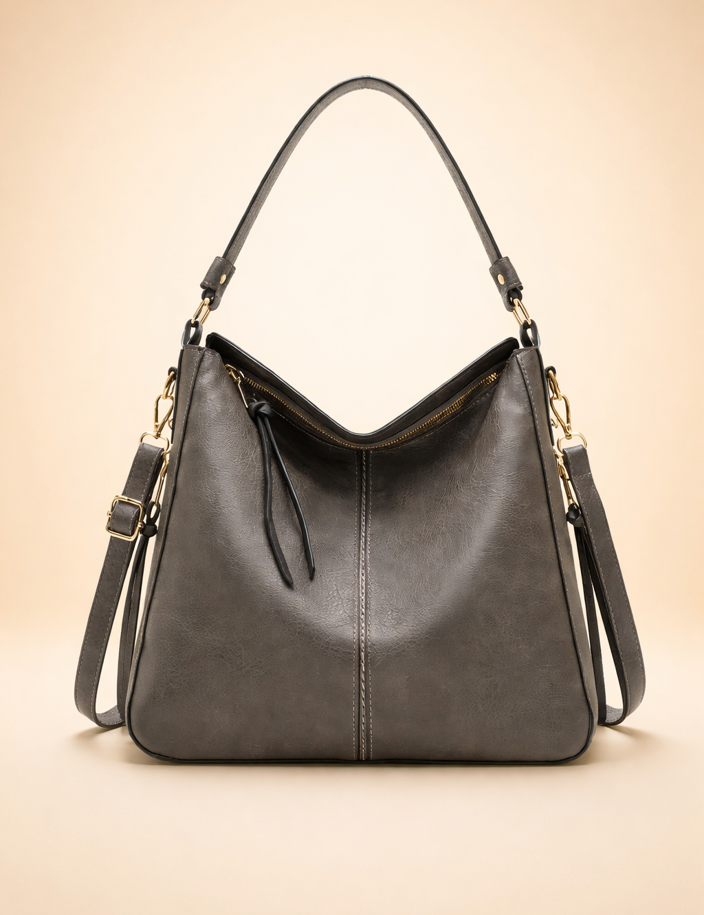 Elegancka duża torba damska, praktyczny design, wytrzymały materiał