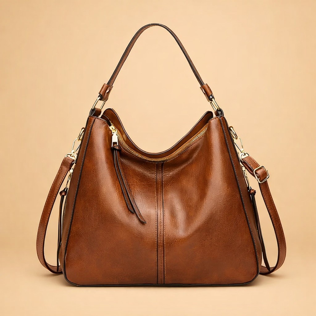 Elegancka duża torba damska, praktyczny design, wytrzymały materiał