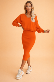 Iwona | Elegancki Dwuczęściowy Komplet o Nowoczesnej Sylwetce